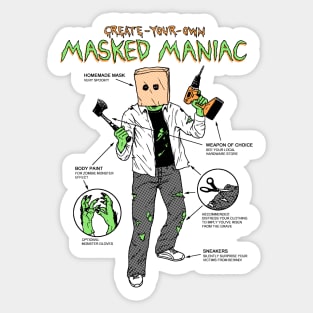 Create-Your-Own Masked Maniac Sticker